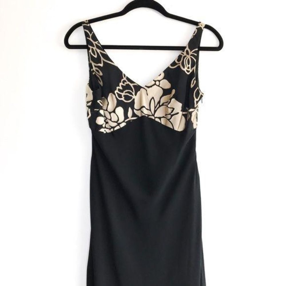 Alex Evenings Black + Gold Gown Size 6 Petite